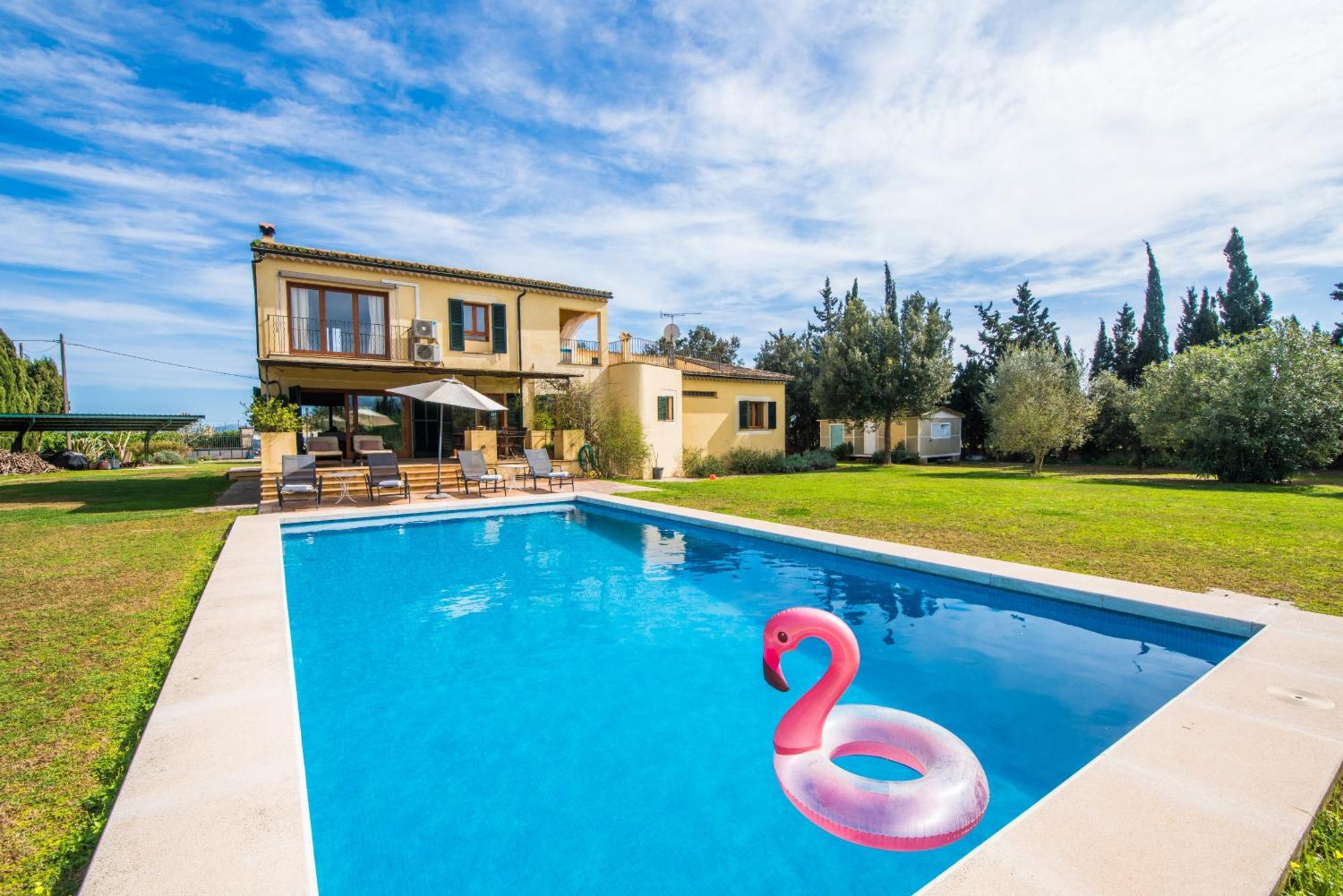 TRAUMHAFTE FAMILIEN-FINCA - 8 Gäste, Pool, Pferde&Hühner, Ruhe&Privatsphäre Villa Sa Pobla Exterior foto