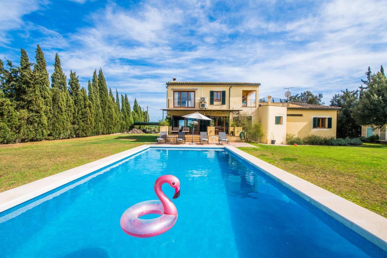 TRAUMHAFTE FAMILIEN-FINCA - 8 Gäste, Pool, Pferde&Hühner, Ruhe&Privatsphäre Villa Sa Pobla Exterior foto